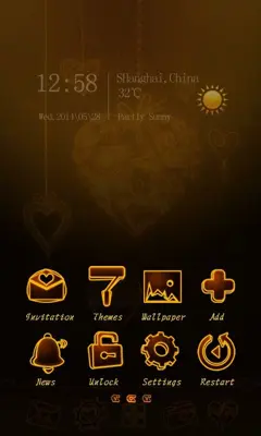 Warm Heart GOLauncher EX Theme android App screenshot 0