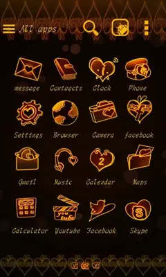 Warm Heart GOLauncher EX Theme android App screenshot 2